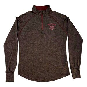 Texas A&M Aggies Colosseum 1/4 Zip Pullover - Maroon & Heathered Gray